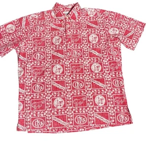 Vintage Reyn Spooner Brophy Broncos Hawaiian Shirt XL Pullover Reverse Print Red - Picture 1 of 17