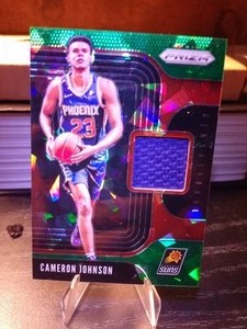 CAMERON JOHNSON 2019-20 Prizm Sensational Swatch Green Ice Jersey Rookie RC /56 - Picture 1 of 2
