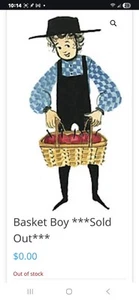 P. Buckley Moss Lithograph "Basket Boy" #367 of 1000. 2003. - Picture 1 of 6