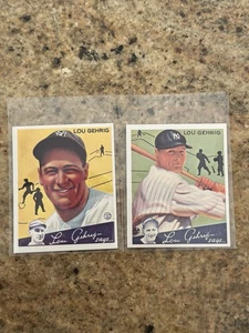 1934 Goudey Baseball no. 37 & 61 Lou Gehrig New York Yankees - Picture 1 of 2