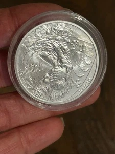 2024 Niue Czech Lion BU 1 oz Silver Coin in capsule - Picture 1 of 3