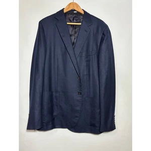 CARUSO per CARUSO Mens Navy Blue 100% Cashmere Blazer Jacket Italy Sz 60/50 - Picture 1 of 11
