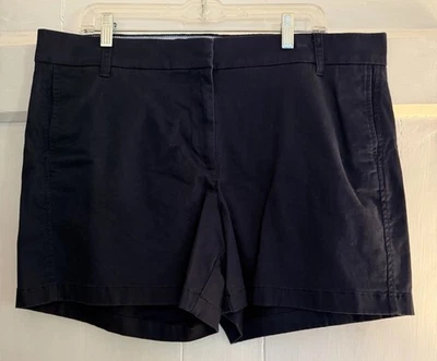 Pantalones Cortos Chinos J.Crew Para Mujer Talla 16 Azul Algodón Frente Plano Clásicos Verano Foto 1 de 4