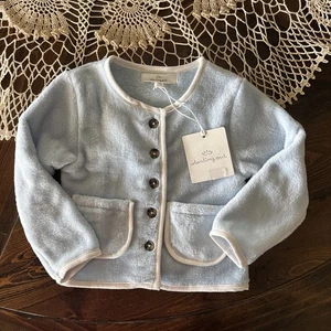 NUEVO CON ETIQUETAS $28 Comenzando Bebé Niño Azul Polar Cárdigan Suéter 18 Meses LS Botones - Imagen 1 de 4