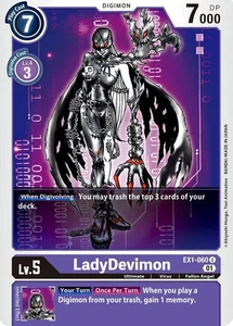 LadyDevimon EX1-060 U Classic Collection Digimon TCG - Picture 1 of 2