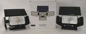 Mokot Solar Lights Outdoor 288 LED 2800LM Solar Motion Sensor Outdoor Lights 2pk - Picture 1 of 3