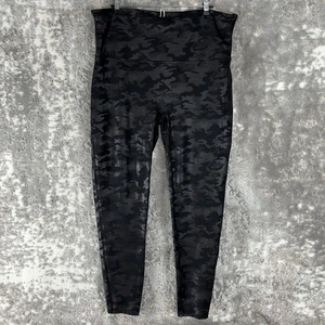 Spanx Plus Size 3X Camouflage Shaping Leggings Black Stretch Pants - Picture 1 of 11