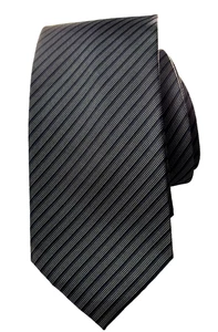 Corbata para hombre Kenneth Cole 100 % seda, azul oscuro a rayas lunares jacquard 58x3,75" - Imagen 1 de 7
