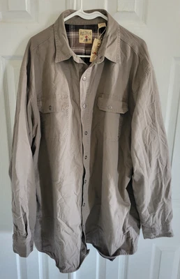 RedHead Men's Size 2XLT Flannel-Lined Stonewash Brown Long-Sleeve Shirt - Image 1 of 4