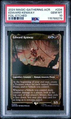 PSA 10 Gem MINT POP 1 Edward Kenway Etched Foil Assassin's Creed Mythic #234 MTG - Image 1 of 2