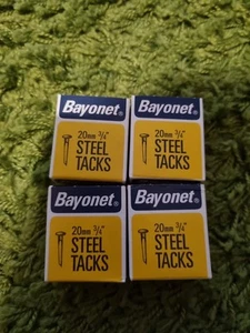 Bayonet 20mm 3/4" Steel Tacks 4 X 50g 4 Boxes - Picture 1 of 1