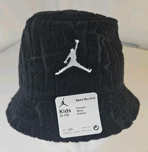 JORDAN JUMPMAN KIDS UNISEX APEX BUCKET HAT BLACK SIZE 8/20 KID HAT BRAND NEW 772 - Picture 1 of 7