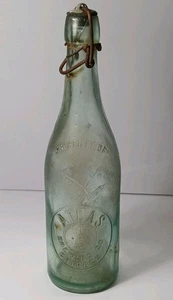 1880s Atlas Brewing Co. Graphic Blob Top Beer Bottle Pre-Pro Original Stopper - Bild 1 von 24