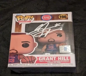 Grant Hill Signed Funko Pop NBA Legends Detroit Pistons Grant Hill #196 (Rookie - Picture 1 of 2