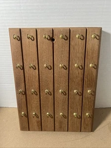 Ganchos para llaves de madera maciza vintage soporte montaje en pared organizador de llaves almacenamiento - Imagen 1 de 10