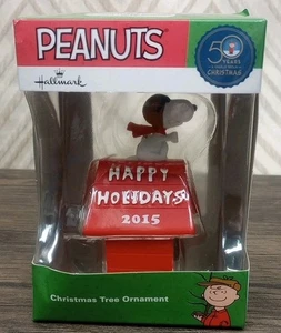 Hallmark SNOOPY Red Baron Peanuts Happy Holiday Ornament 2015 - Bild 1 von 5