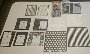 Stampin Up 32 tlg Lot Künstlerischer Mix Gitter Garten Schmetterling Masken Schablonen NEU +++ - Bild 1 von 8