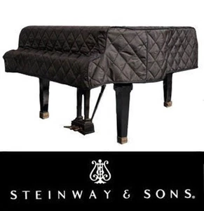 Steinway Piano Cover Model S 5'1" Black Quilted - SIDE SLITS - Picture 1 of 3