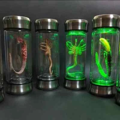 Alien Glow Jar Xenomorph Specimen Facehugger Embryo Glass Jar Movie Prop Replica - Image 1 of 4