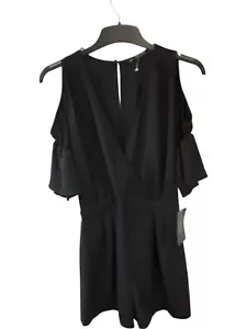 Zara Basic Collection Black Cold Shoulder Jumpsuit Size XS - Picture 1 of 6