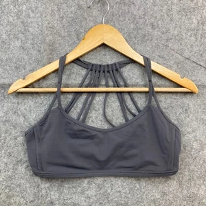 Lululemon Sports Bra Top Womens 8 AUS 12 Grey Fitted Stretch gym 42915 - Picture 1 of 8
