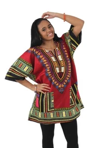 Unisex African Dashiksi Beach Cover Up Top Shirt Boho Festive Vacation Kawannza - Picture 1 of 18