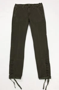 40 weft pantalone donna usato verde slim w28 tg 42 gamba dritta boyfriend T3730 - Foto 1 di 12