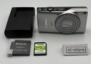 Canon IXY 640 PowerShot Elph 350 HS 20.2MP Camera Silver w/AC adapter -Excellent - Picture 1 of 15