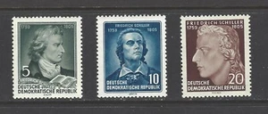 EAST GERMANY, # 241-243, MNH, SCHILLER - POET - Picture 1 of 1