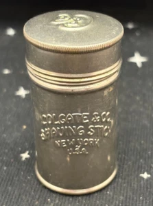 Antique Tin "Colgate & Co Shaving Stick" Shaving Soap USA Tin Only 2.5" - Picture 1 of 8