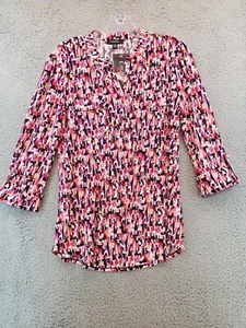 Cocomo V Neck Tunic 3/4 Sleeve Blouse Women’s Small Multicolor NWT - Picture 1 of 18