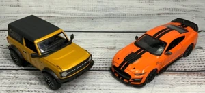 LOTE de 2 Maisto Diecast 1:24 21 Ford Bronco Badlands y 20 Mustang Shelby GT500 - Imagen 1 de 10