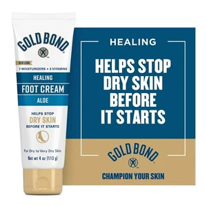 Gold Bond Healing feuchtigkeitsspendende Fußcreme für trockene Füße & Haut 4oz - Bild 1 von 3