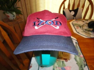 Izod Hat cap osfm leather strapback buckle Vtg - Picture 1 of 4