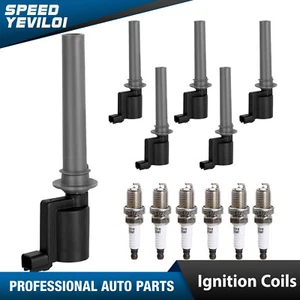 6pcs Ignition Coil Pack & Spark Plugs for 01-08 Ford Escape Mazda 3.0L V6 FD502 - Picture 1 of 11