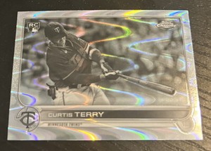 2022 Topps Chrome Curtis Terry Rookie Black & White Ray Wave Refractor 