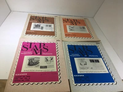 Lot of 4 Vintage HTF Stamps Weekly Magazines of Philately of the Year 1965 RARE Foto 1 de 4
