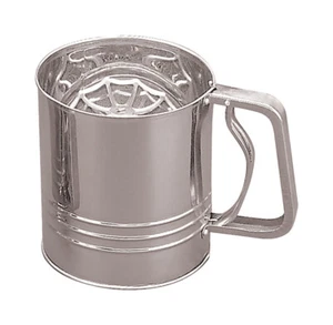 Fox Run 4654 One Handed Operation 4-Cup Stainless Steel Flour Sifter - Picture 1 of 1