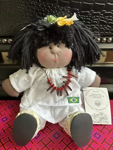 Rag Cloth Doll Brazil Flag Small Adorable Cute Rare Fast Shipping - Picture 1 of 3