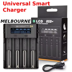 18650 / Universal 4 Slot Battery Charger Display Smart For Li-Ion Ni-MH/Ni-Cd - Picture 1 of 8
