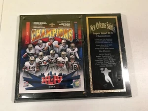 New Orleans Saints Super Bowl XLIV Champions 15" X 12" Wall Plaque New Sealed - Picture 1 of 13