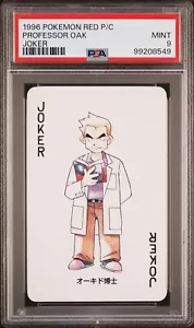 1996 Professor Oak Joker PSA 9 MINT Red Charizard Deck Pokemon Poker Card - Picture 1 of 2
