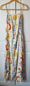 ANTHROPOLOGIE Paper Heart Dress Womens Medium White Linen Coastal Beach NWT - Picture 1 of 15