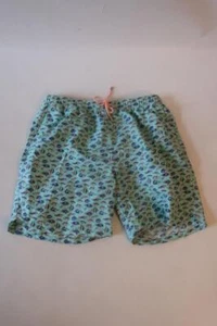 Herren Peter Millar mintgrün blau Fischmuster Seaside Collection Badehose XL - Bild 1 von 7