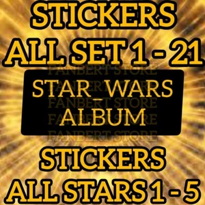 ALL STARS 1-2-3-4-5 STICKERS CARDS_ST_AR_WARS_MONO_POLY_MO_-GO_ALBUM FAST DELIVE - Picture 1 of 1