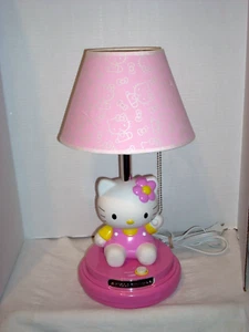 2007 Sanrio HELLO KITTY Table Lamp with Original Pink Shade KT3095 Read - Picture 1 of 11