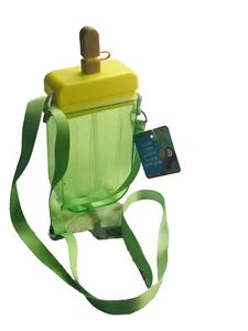 Popsicle Water Bottle with Strap Clear Juice Drinking Cup 300ml - Picture 1 of 7