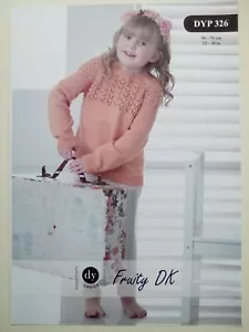 DYP - Girls Raglan Sleeved Sweater -  Knitting Pattern - Picture 1 of 3