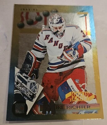 1994-95 Score Gold Line Mike Richter  # 130 - Image 1 of 2