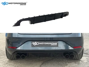 DIFUSOR TRASERO PARA SEAT LEON MK4 FR SIN ESCAPES (2020-) ABS NEGRO BRILLANTE - Imagen 1 de 6